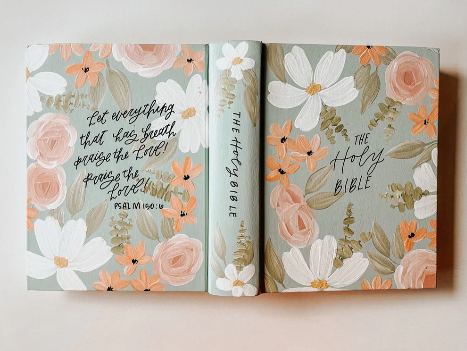 Custom Painted Journaling Bible